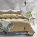 Solid american washed cotton bedding set